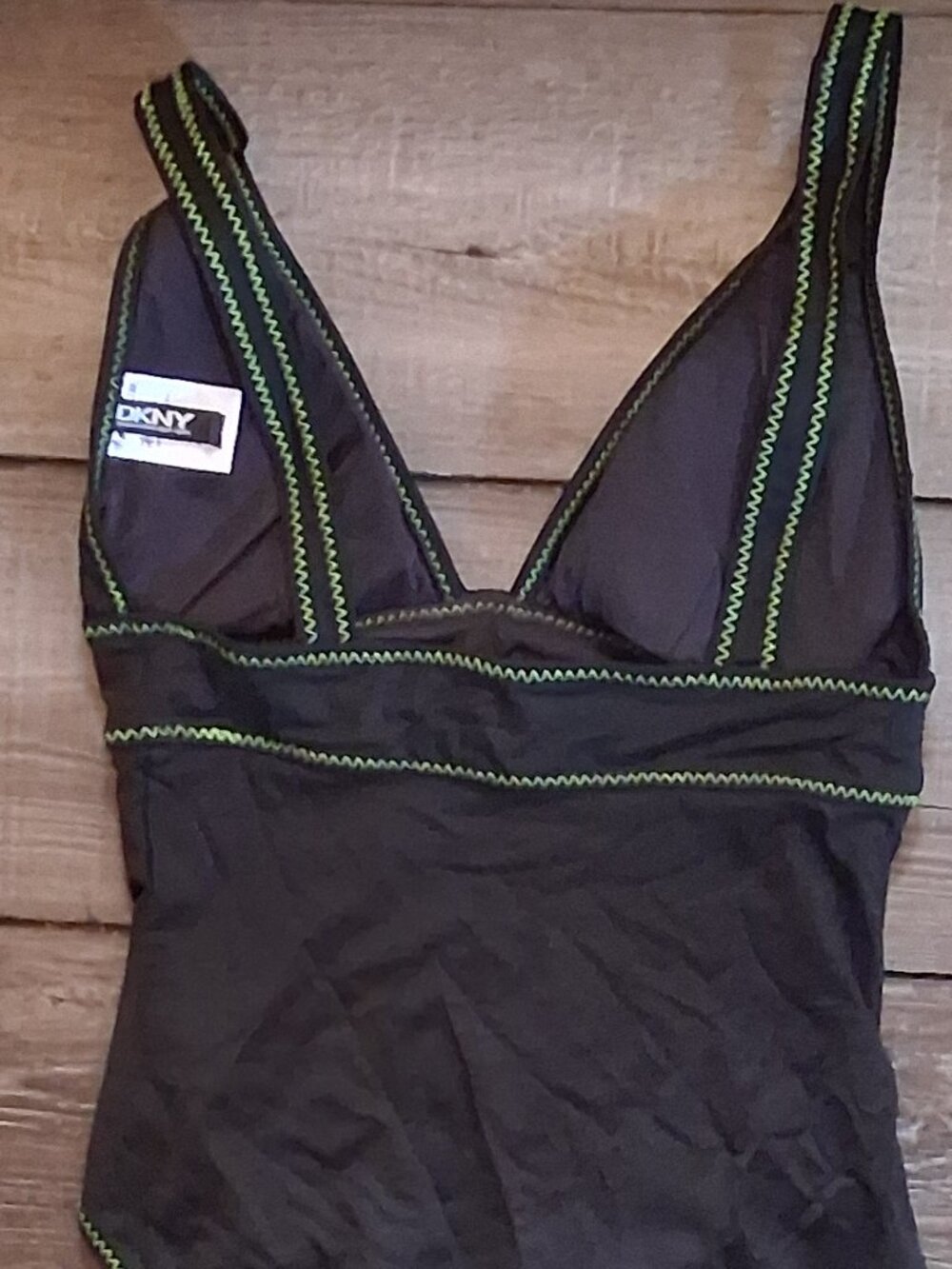 new DKNY Black Tank Swimsuit Size 8 - Picture 3 of 6